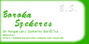 boroka szekeres business card